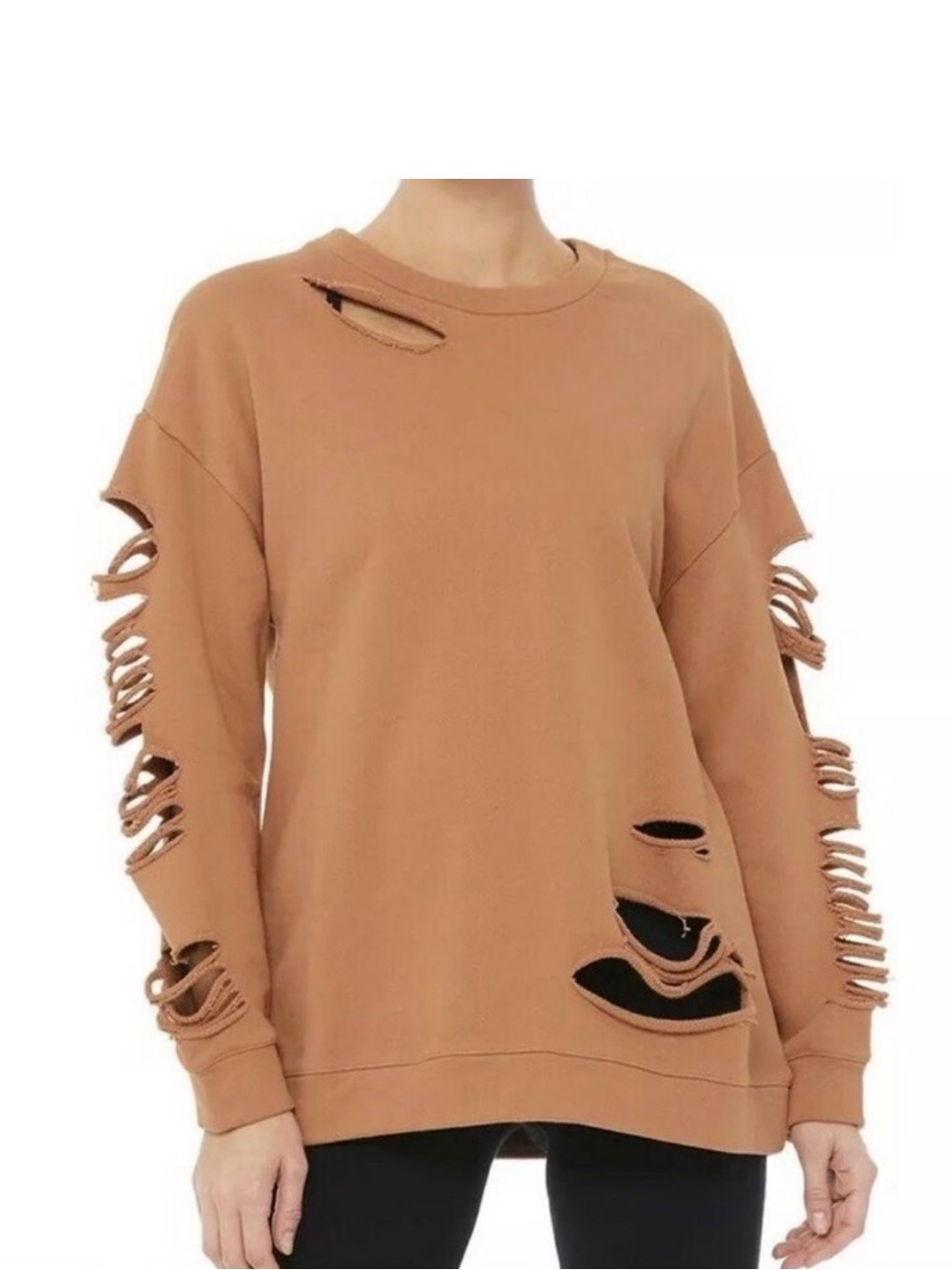Alo Yoga Fade Distressed Sweatshirt